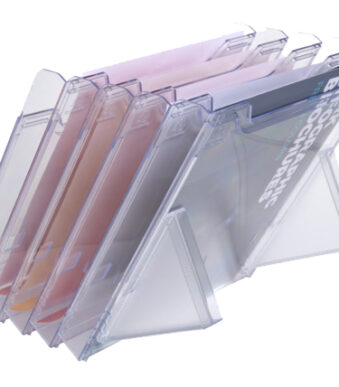 Bureaudisplay A4-staand, 5 vakken, transparant