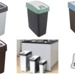 Magneetafvalbak, 25 liter, antraciet/wit