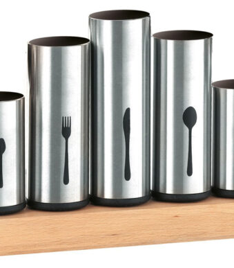 Bestekbakje PIPES, met 5 houders