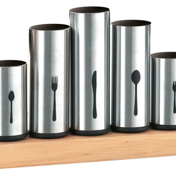 Bestekbakje PIPES, met 5 houders