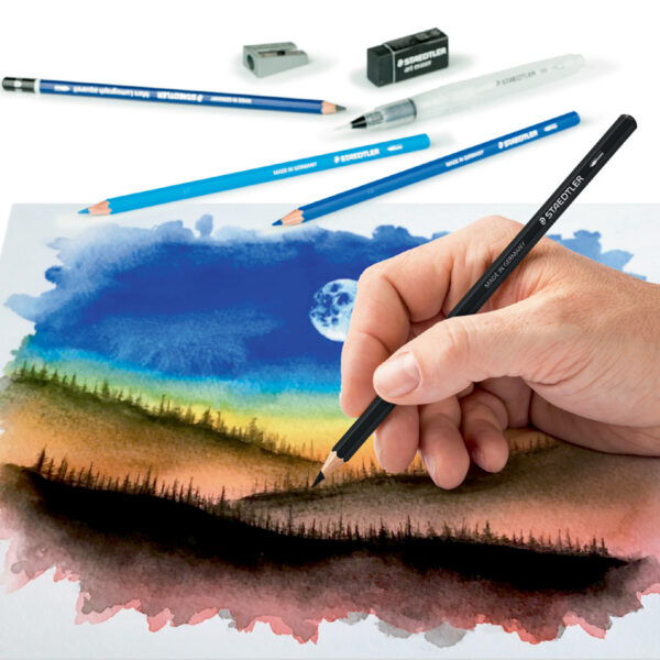 Stedler tekenset Aquarel Ontwerpavontuur, 18-delig