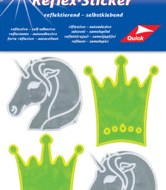 Kroon & Eenhoorn reflexstickers geel/zilver