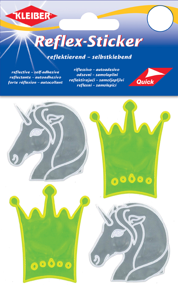 Kroon & Eenhoorn reflexstickers geel/zilver Kroon & Eenhoorn reflexstickers geel/zilver