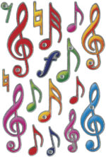 Herma Stickers 'Muzieknoten', Glanzend