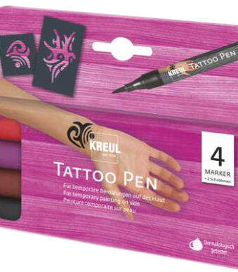 Tekenpen voor Tatoeages, set van 4