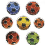 Herma stickers 'Gekleurde voetballen', gereliefd