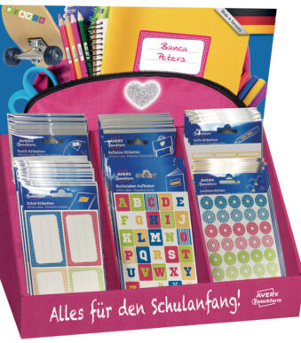 Avery Terug naar School - Productassortiment, Presentatiedisplay