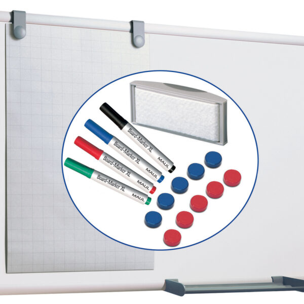 Witte wandbord 2000 - complete set, grijs
