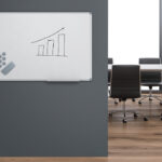 Maulenaar witbord, 450 x 300 mm, grijs