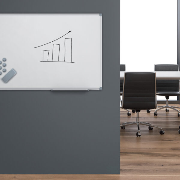 Maulenaar witbord, 450 x 300 mm, grijs