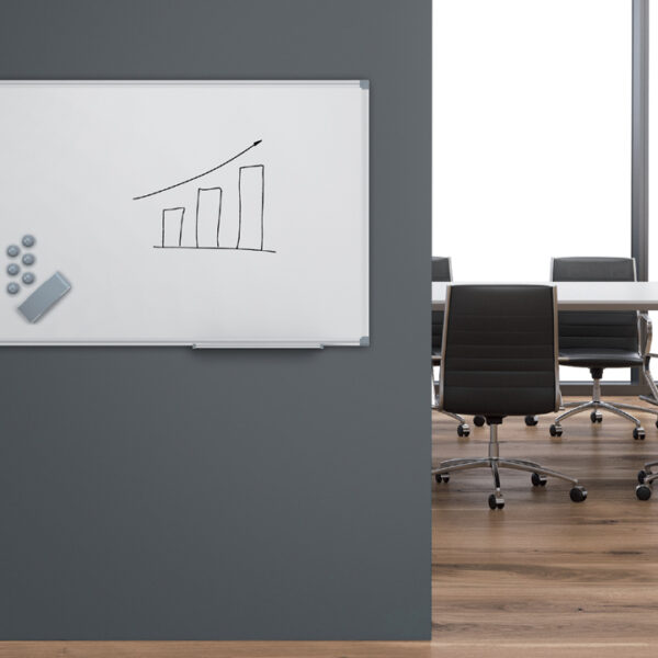 Maul whiteboard met emaille-oppervlak, 45 x 30 cm.