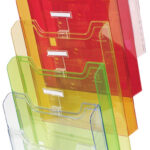 Wandbrochurehouder, A4 staand, 6 vakken, harlekijn