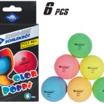 Gekleurde tafeltennisballen, gemengde kleuren.