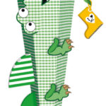 Knutselset 3D-schultüten 'Nijlkrokodil, zeshoekig'