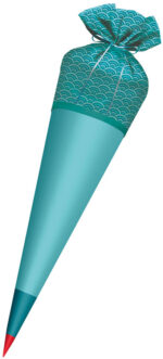 Stoffen bekleding voor doe-het-zelf-schooltas te strijken, turkoois