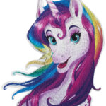 Strijkplaatje voor doe-het-zelf stoftasje, eenhoorn.