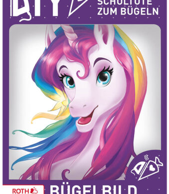 Strijkplaatje voor doe-het-zelf stoftasje, eenhoorn.