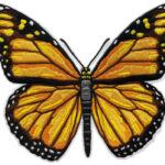 Strijkplaatje voor Doe-Het-Zelf schooltas, Vlinder