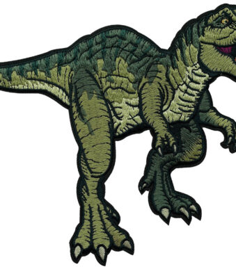 Strijkplaatje voor zelfgemaakte stofetui, T-Rex.