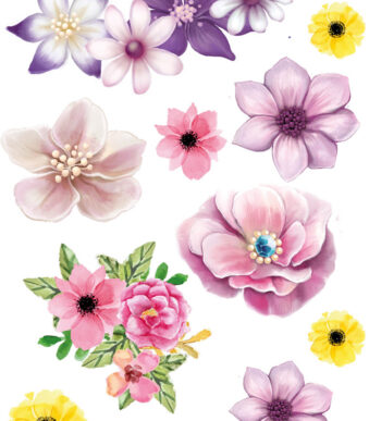 Strooiornament bloemen voor knutseltassen