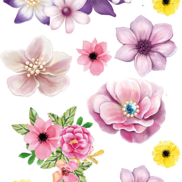 Strooiornament bloemen voor knutseltassen