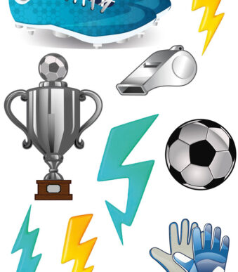 Sierstuk voor knutseltas op schooltas, 'Kampioen'