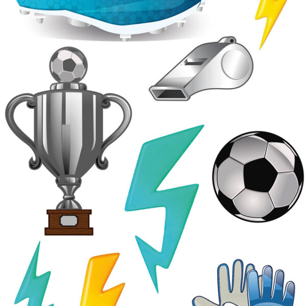 Sierstuk voor knutseltas op schooltas, 'Kampioen'