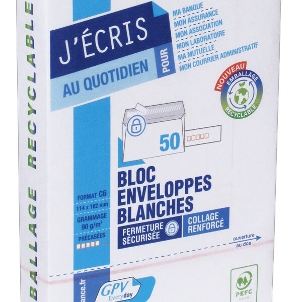 Voorbedrukte enveloppen, C6, 114 x 162 mm, wit