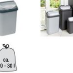 Vuilnisbak 'Rasmus', 10 liter, zilverkleurig