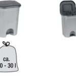 Trapvuilnisbak 'torge', 2x 11 liter, zilverkleurig