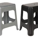 Multifunctionele kruk 'max', van polypropyleen, grafietkleur.