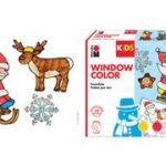 Marabu Kinder Raamverfstel 'Kerst', 6 x 25 ml