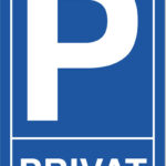 Informatiebord 'Privéparkeergelegenheid', blauw/wit