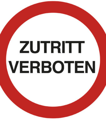 Toegangsverboden bord rood/wit