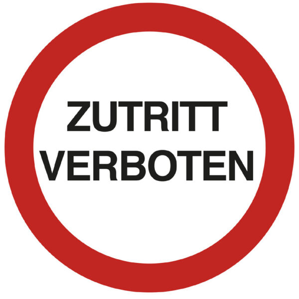 Toegangsverboden bord rood/wit