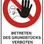 Verbodsbord 'Niet betreden', rood/wit