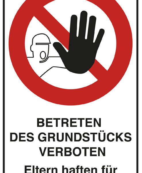 Verbodsbord 'Niet betreden', rood/wit