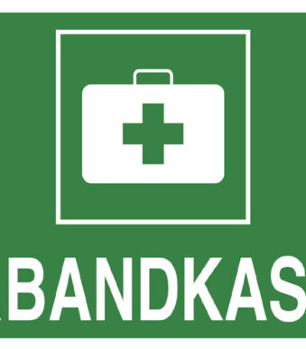 Verbandkastbord groen/wit