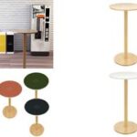 Sta-bureau Woody, doorsnede 600 mm, wit/beuken