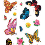 HERMA Tijdelijke Tatoeages 'Kleurrijke Vlinders'