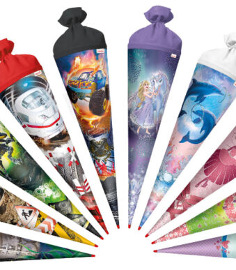 Schooltassenset met decoraties, rond, 70 cm