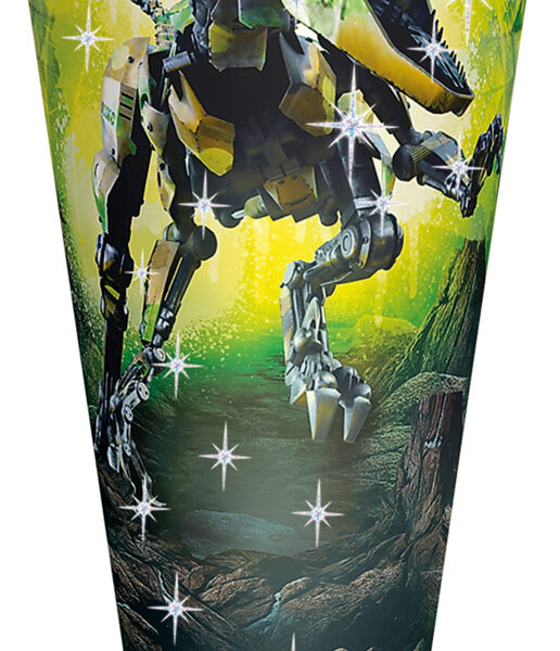 Schoudertasje 'Robo-Rex', rond, 70 cm, met effect