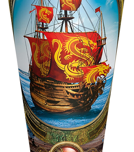 Schoenendoos 'Piratenschip', rond, 70 cm