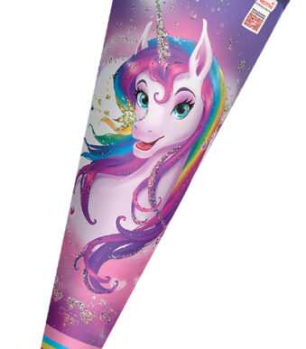 Schouderlolly 'Eenhoorngezicht, rond, 700 mm, Glitter'