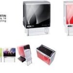 Tekststempel printer 10, 3-regelig, wit, met waardebon