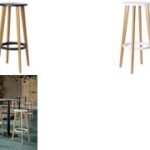 Barkrukken 'WOODY', set van 2, zwart