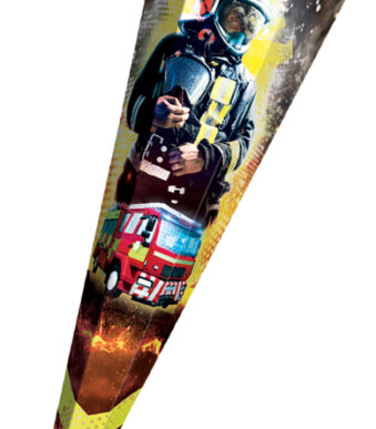 Koortstok schooltas 'Brandweerman', hoekig, 85 cm, met effect.