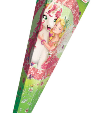 Rechthoekige schoolcadeautrommel 'Eenhoornsgeluk', 850 mm, met effect.