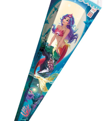 School-conisch 'Magische Zeemeermin', hoekig, 850 mm, folie