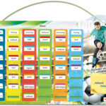 Kleurrijk weekplannerbord 'Voetballer'